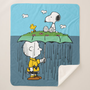 Couverture Sherpa Peanuts Jour Ensoleillé Jour Pluvieux Moitié & M