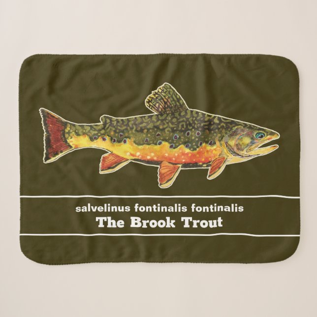 Couverture Sherpa Pêche à la mouche pour un Brookie - Pêcheur de tru (Devant (Horizontal))
