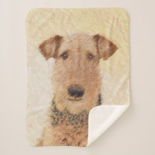 Couverture Sherpa Peinture Airedale Terrier - Cute Original Art