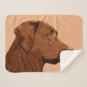 Couverture Sherpa Peinture au chocolat de Labrador Retriever - Dog A