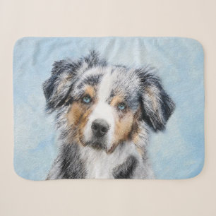Couverture Sherpa Peinture de berger américaine miniature - L'art du