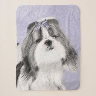 Couverture Sherpa Peinture Shih Tzu - Cute Original Chien Art