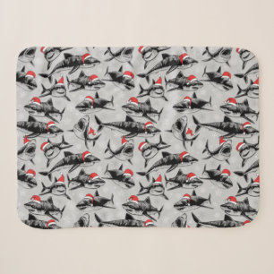 Couverture Sherpa Père Noël Shark Motif