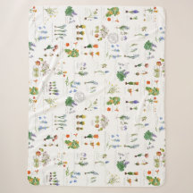 Perennial garden Sherpa blanket