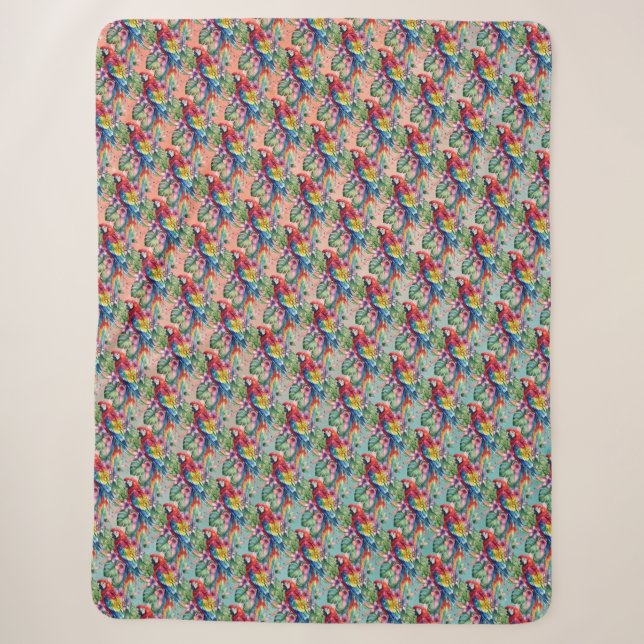 Couverture Sherpa Perroquet (Devant)