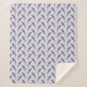 Couverture Sherpa Perroquets pourpres