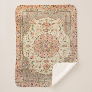 Couverture Sherpa Persia Tabriz Blush Peachy