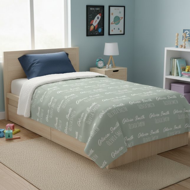 Couverture Sherpa Personalized baby blanket, coming home photo  (Créateur téléchargé)