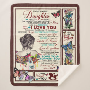 Couverture Sherpa Personalized Letter To My Loving Daughter