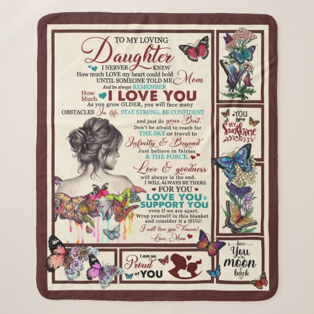 Couverture Sherpa Personalized Letter To My Loving Daughter (Devant)
