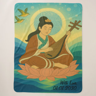 Couverture Sherpa Personnalisé esthétique moderne Japon Lucky Goddes