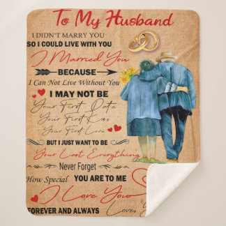 Couverture Sherpa Personnalisé Pour Mon Mari, L'Anniversaire De Mon