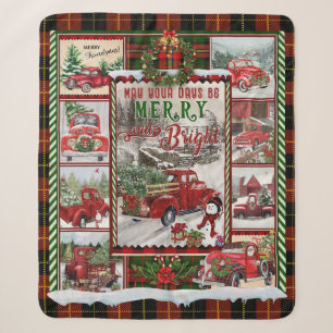 Couverture Sherpa Personnalisé Votre Joyeux Joyeux Et Lumineux, Noël
