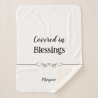 Couverture Sherpa personnalisée avec nom et messag