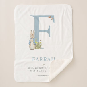 Couverture Sherpa Peter Rabbit   Lettre personnalisée F
