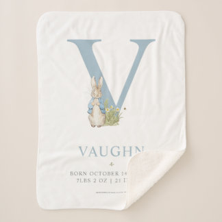 Couverture Sherpa Peter Rabbit | Lettre personnalisée V