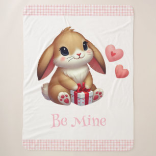 Couverture Sherpa Petit lapin lapin lapin de la Saint-Valentin