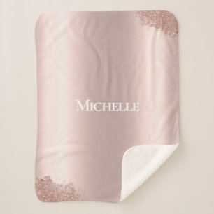 Couverture Sherpa Petite fille rose