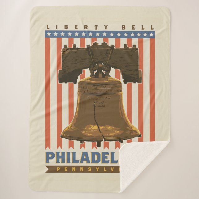 Couverture Sherpa Philadelphie | Liberty Bell (Devant)
