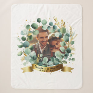 Couverture Sherpa PHOTO Cadeau Mariage Nouveaux mariés Anniversaire