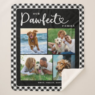Couverture Sherpa Photo Collage Famille d'animaux