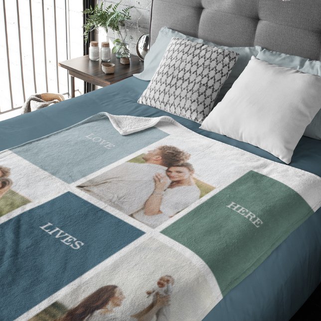 Couverture Sherpa Photo de collection de la famille moderne | Amour  (Créateur téléchargé)