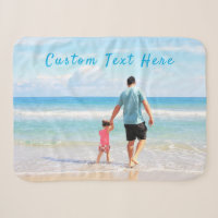 Photo personnalisée Texte Sherpa Blanket avec vos