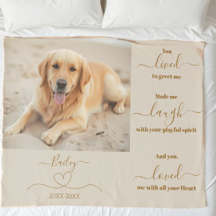Couverture Sherpa Photo Pet Memorial