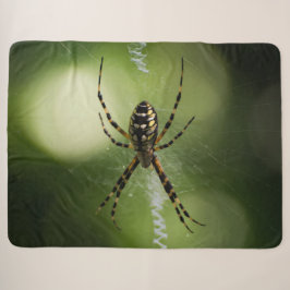 Couverture Sherpa Photographie d'araignée du jardin d'or