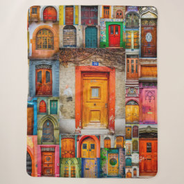 Couverture Sherpa Photographie vintage unique moderne d'art de porte