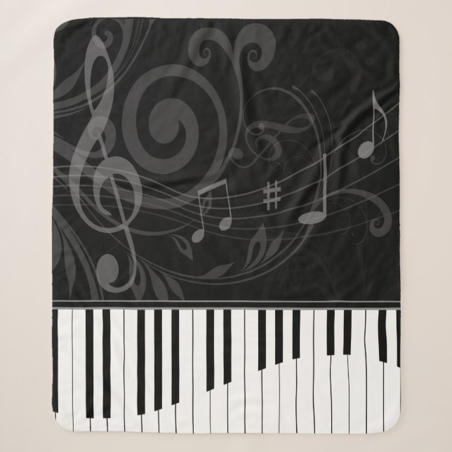Couverture Sherpa Piano fantasque et notes musicales (Devant)