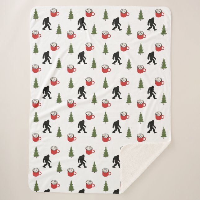 Couverture Sherpa Pieds Nus, Coca Chaud, Pin Tree, Extérieur (Devant)