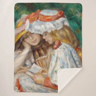 Couverture Sherpa Pierre-Auguste Renoir - Deux Filles Lecture