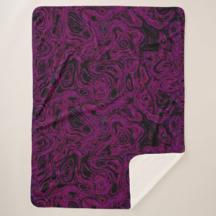 Couverture Sherpa Pierre de feu rose chaude du sang 1
