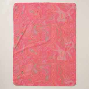 Couverture Sherpa Pierre de feu rose et orange du sang 1