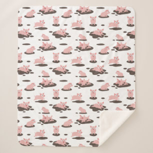 Couverture Sherpa Piglets Blanche Sherpa