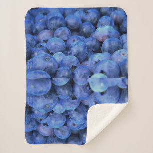 Couverture Sherpa pile de bleuets