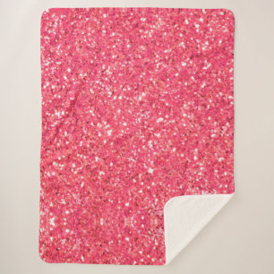 Couverture Sherpa Pink fun pétillant parties scintillant motif, cade