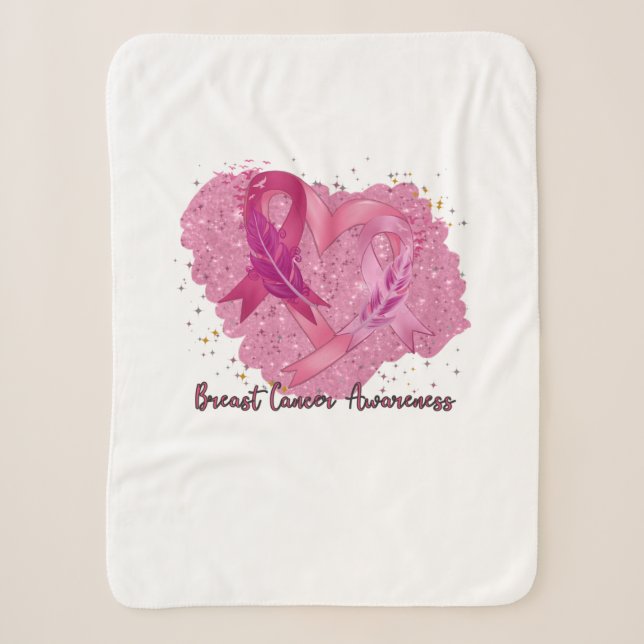 Couverture Sherpa Pink Ribbon Sensibilisation au cancer du sein (Devant)