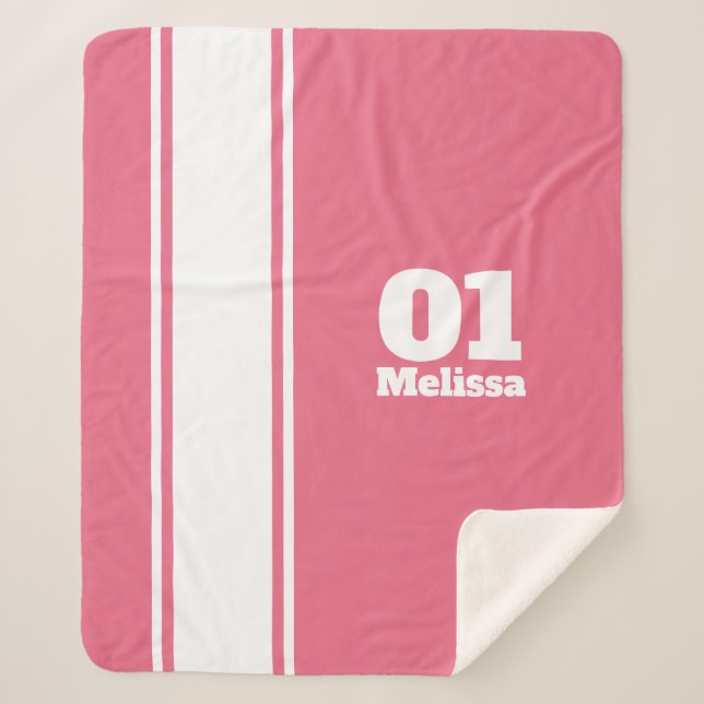 Couverture Sherpa Pink Sport Striogramme Sherpa Blanket (Devant)