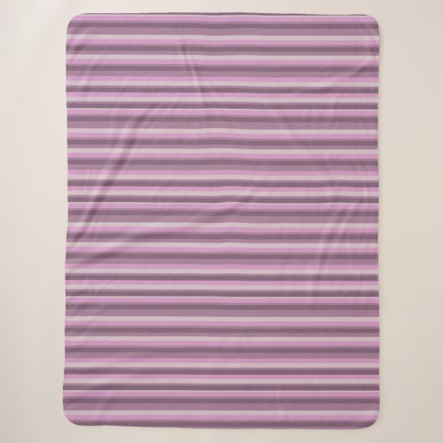 Couverture Sherpa Pink stripes (Devant)