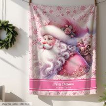 Pinkmas Personnalisé Filles Blanche Père Noël