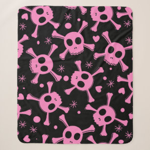 Couverture Sherpa Pirate Skull : Girlish Hearts Motif