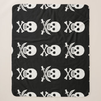 Couverture Sherpa Pirate Skuls Crossbones Motif sans couture
