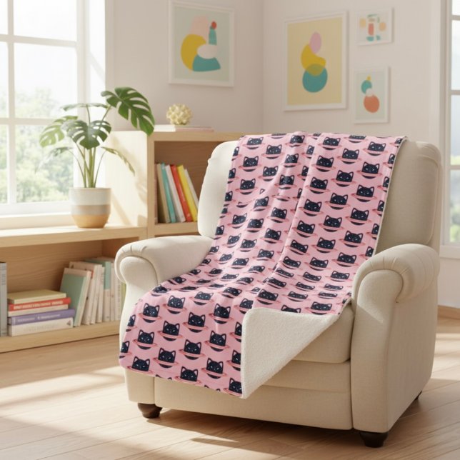 Couverture Sherpa Planet Cat Sherpa Blanket (Créateur téléchargé)