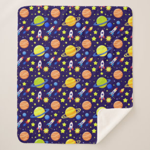Couverture Sherpa Planètes et fusées pour les espaces des enfants am