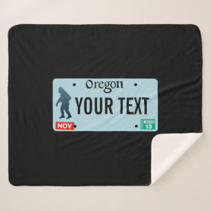 Couverture Sherpa Plaque de licence Oregon Sasquatch