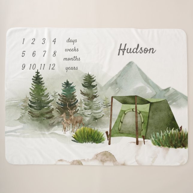 Couverture Sherpa Plein air Camping Aventure Milestone (Devant (Horizontal))