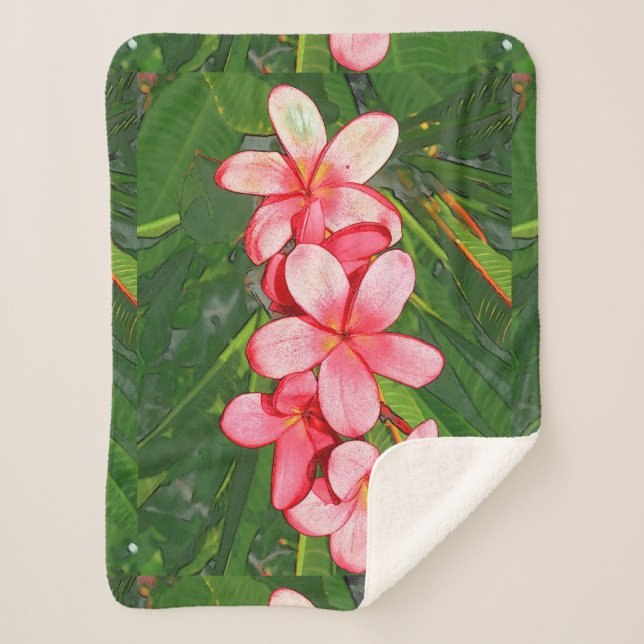 Couverture Sherpa Plumeria (Devant)