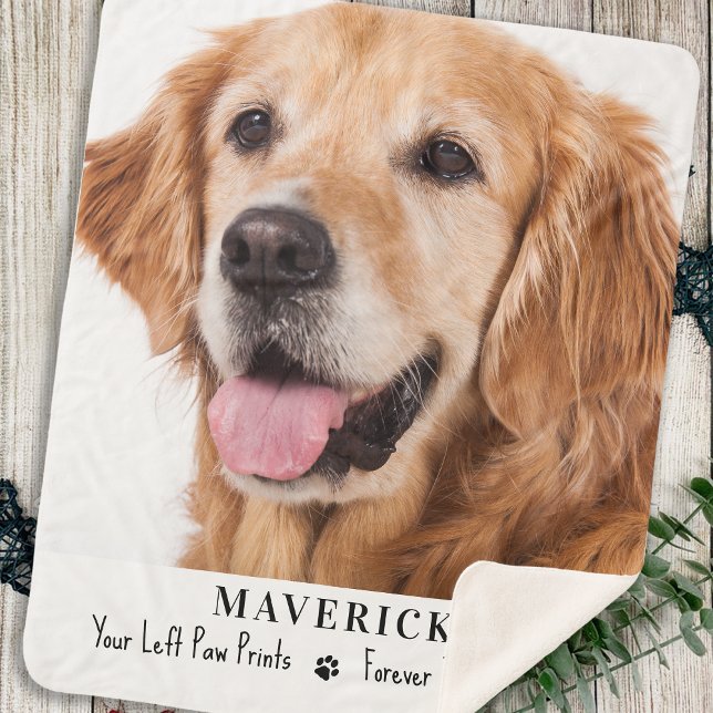 Couverture Sherpa Poète Memorial Chien Sympathy Cadeau Photo personn (Créateur téléchargé)